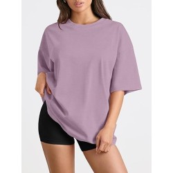 Womens Oversized Summer T Shirts Plus Size Spring Cute Casual Tops